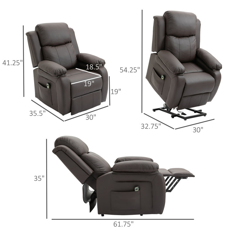 Homcom power lift discount assist recliner chair